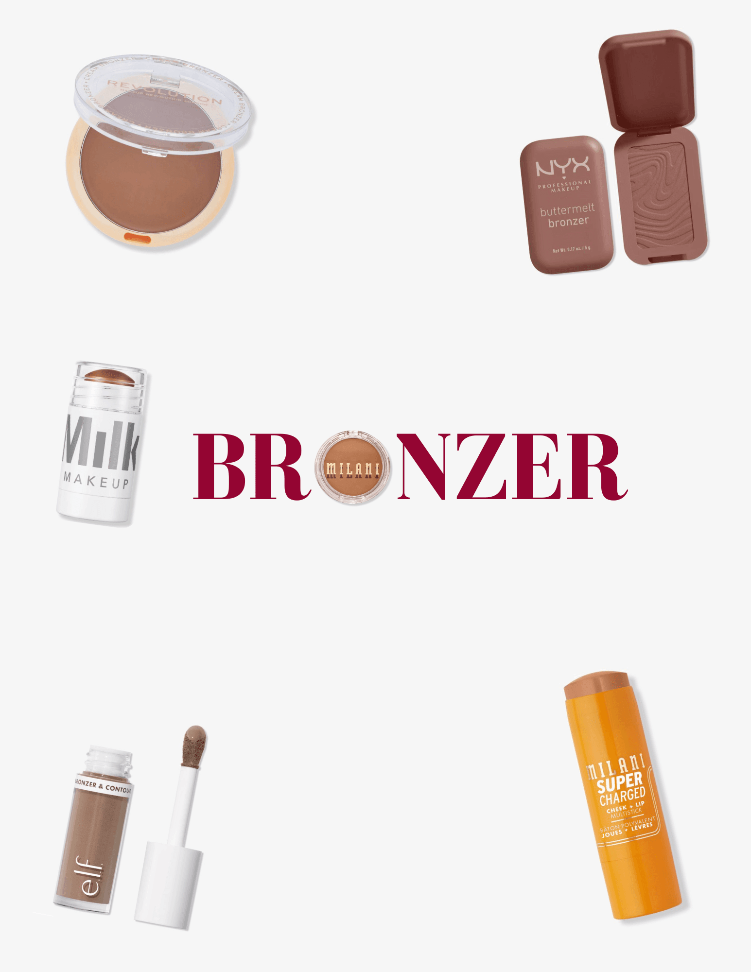 Pink cosmetic products